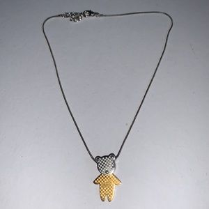 Cute teddy bear love necklace